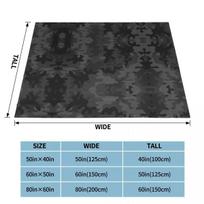 Carbon Camo Knitted Blanket Fleece Multicam Military Super Soft Throw Blankets for Car Sofa Couch Bedspread 75x100cm 30x40in