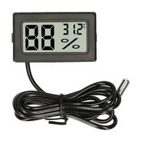 Skaitmeninis akvariumo termometras LCD žuvų bako temperatūros matuoklis su vandeniui atspariu NTC zondu juoda