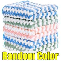 10/1PCS Microfiber Coral Fleece Cleaning Cloths Kitchen Washing Cloth Dishcloths Scouring Pads Dish Rags Windows Wipes Towels 1PC