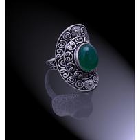 Green Onyx Handmade 925 Sterling Silver Jewelry Ring Size 6.5 F2i25