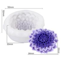 Flower Candle Silicone Mold DIY Realistic Blooming Lotus Rose Beautiful Silicone Mold Warm Home Decoration white