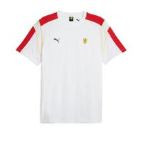 Puma X Ferrari MT7 Race Series Logotipas Spalvų blokai Patogūs Minkšti Marškinėliai trumpomis rankovėmis Vyriški Viršūnės Balta 623811-04 S
