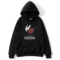 Hollow Knight Silksong Graphic Hoodie Male Women Fashion Oversized Sweatshirts Hollow Video Game Fan Pullovers High Street Hoody XS juoda