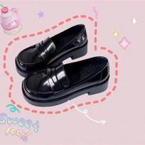 Lolita jk uniform Japanese thick heel small leather shoes women's 2025 spring new Mary Jane versatile platform loafers 35