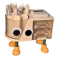 Pencil Holder Large Capacity 360 Degree Rotating Desk Organizer Multi-Layer Zoning Storage Solution for Pens Rulers Scissors Office Desktop Rack balta