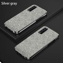 For VIVO Y20 Y30 Luxury Electroplated Glitter Phone Case For Vivo Y30 Case Clear Soft TPU Back Protective Cover TPU Bumper For Vivo Y30 sidabro pilka spalva