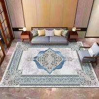 Classic Euro-American Foldable Carpet Thickened Washed Cotton Backing Ethnic Style Area Mat for Living Room Bedroom Home Decor 40X60CM