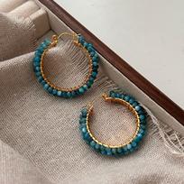 Millet Bead Inlaid Metal Earrings, Earrings, Fresh Natural Stone Handmade Beaded Earrings, Earrings Are Super Exquisite