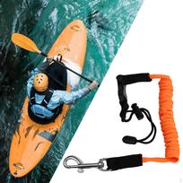 Canoe Kayak Paddle Leash Rope Fishing Bungee Strap for Surfboard Surfing Orange