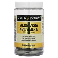 Mason Natural, Kūno kremas su alaviju ir vitaminu E, 60 kapsulių