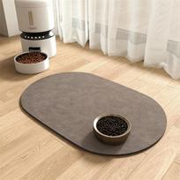 Absorbent Dog Food Mat-Dog Mat for Food and Water Bowl Quick Dry Pet Food Mat No Stains Dog Feeding Mat-Dog Water Bowl Mat 30x40cm tamsi chaki spalva