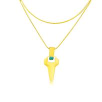 Anime Cyberpunk Edgerunners David Martinez Cosplay Necklace Double Layer Golden Chain Cross Pendant Necklace Women Men Jewelries auksas