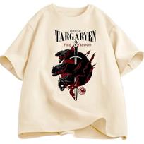 Targerijų namai T-shirt Ugnis ir kraujas T-shirt GOT Vyriška T-shirt Madinga trumpomis rankovėmis Laisvalaikio marginta T-shirt Street Wear Vasaros 4XL