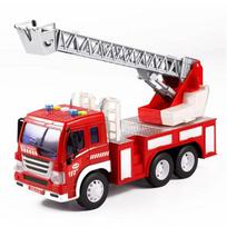 1:16 Gaisrinės mašinos modelis, simuliuojantis garsą ir šviesą, inercinis, ugniagesių gelbėjimo inžinerinė transporto priemonė, vaikų konstruktorius gray
