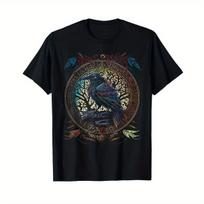Odin's Raven Northman Valhalla Norse Mythology T-Shirt 100% Cotton O-Neck Short Sleeve Summer Casual Mens T-shirt Streetwear ... S įvairiaspalvis