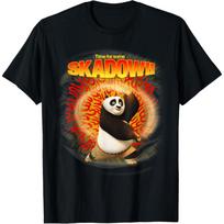Kung Fu Panda Laikas Kai kuriems Šešėliui Po Portretas Marškinėliai S juoda