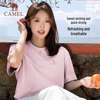 CAMEL Women's Quick-Dry Crew Neck T-Shirt L