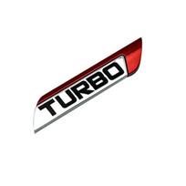 3D Metalinis TURBO Turbokompresorinis Automobilio Lipdukas Logotipas Emblema Ženklelis Automobilio Stiliaus Lipdukai Red Right