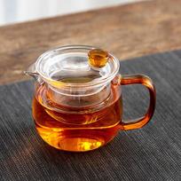 Yaji Tea Set, Heat-Resistant Transparent Glass Teapot, Thickened for Home Use, with Filter Inner Container, Tea-Water Separation Brewing Pot