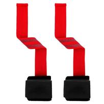 Custom Weight Lifting Wrist Support Neoprene Gym Training Straps raudona
