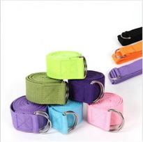 Oem Adjustable D-ring Yoga Strap Stretch Bands For Daily Gym Workouts For Yoga Pilates Physical Therapy Fitness raudona