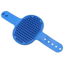 Hair Fur Removal Soft Rubber Dog Brush with Grip Rubber Glove Brush  Pet Accessories mėlyna