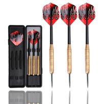 WIN.MAX 23g Steel Tipped Darts Set for Sisal Dartboards raudona