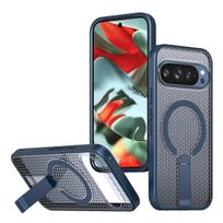 Phone Case for Google Pixel 10 9 Pro XL 10A 9A Transparent Particle Heat Dissipation PC Board Bracket Magnetic Protective Cover Google Pixel 9 mėlyna