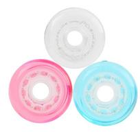 Ruidongle Transparent Crystal Flat Roller Skate Wheels High Rebound Professional Street Full Wheel Skates Universal mėlyna