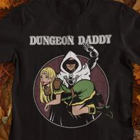 Men's and Women's T-shirts Dungeons & Dragons Dungeon Daddy  Black Short Sleeve S to 5Xl XS
