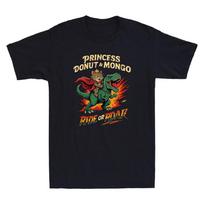 Men's and Women's T-shirts Princess Donut & Mongo Ride Or Roat Funny Cat Ride Dinosaur Meme XL