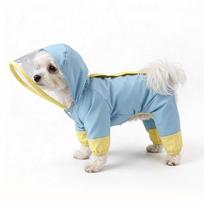 Windproof Dog Hooded Raincoat Quick-dry Four-legged Raincoat Dog Rain Cloak  Outdoor Walking XS mėlyna
