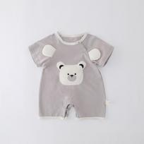 Summer Cotton Cartoon Baby Onesie – Short-Sleeve, Lightweight Bodysuit for Newborns 80 CM pilka