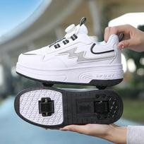 [New Internet-Famous Style] Adult Double-Wheel Invisible Roller Skates Polyurethane Wheels Wear-and-Glide; Men Women Kids 31