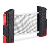 Relaxdays Filet tennis de table, ping pong, extensible, largeur de 176 cm, pinces jusqu’à 5 cm d’épaisseur, noir/rouge. balta