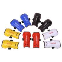 Football Protective Leg Guards Holes Breathable Strap Ultra-light Design Multi-color Plastic Primary Secondary Protection Model Black