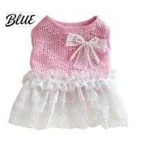 Small Dog Clothes Knitted Sleeveless Dress White Tutu Puppy Princess Cute Girl Dress XL rožinė