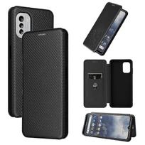 Case For Nokia G60 5g Carbon Fiber Leather Case Folio Flip Protective Magnetic Cover -CEUK juoda