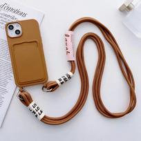 Crossbody Lanyard with Card Holder Phone Case for IPhone 15 14 Plus 13 12 11 Pro Max Silicone Protective Shockproof Cover For iPhone 13 ruda