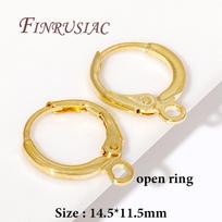 18K Gold Plated Brass Earring Hooks For Jewelry Making,Fastener Earwires Earrring Setting Accessories DIY Findings 5 pairs