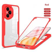 360° Full Body Case for Honor 400 Pro Lite Screen Protection Film Luxury Silicone Shockproof Hard Phone Back Cover Honor 400 Pro HONOR 400 Lite raudona