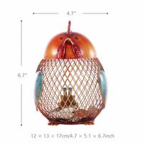 Handmade Metal Animal Money Box, Owl/Cat/Pig Figurine Coin Bank, Decorative Home Ornament & Gift