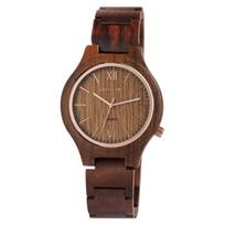 Montre femme - EXCELLANC - Excellanc - Bois de santal - Cadran marron 40 mm - Bracelet maillons 12 mm ruda