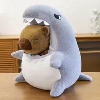 New Crocodile Capibala Plush Toy Simulation Capybara Anime Fluffty Toy Cute Animals Stuffed Pillow Doll Kids Birthday Gifts Toy pilka spalva