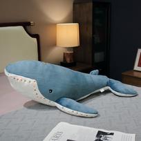 Animacinis ryklys banginis pliušinis žaislas Vaikų lėlė 100CM Kawaii Kalėdinė dovana Jūros gyvūnas Žuvis pagalvė Vaikų pliušiniai žaislai Kambario dekoracija 55cm