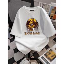 ZORLAC SKATEBOARDS ORANGE LONG HAIRED MONSTER SKATEBOARDING T SHIRT DESIGN Casual Designer Clothes Breathable Graphic Top S balta