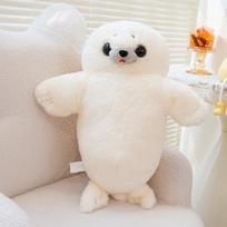 35/45cm Comfortable White Seal Plush Doll Cute Expression Plush Toy Soft Stuffed Animal Throw Pillow Kid Birthday Gift 35cm