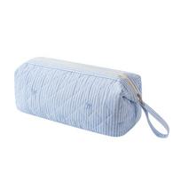 Portable Bow Print Hair Dryer Storage Bags Quilted Large Capacity Cosmetic Bag Zipper Closure Curling Iron Organizer