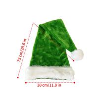 Santa Claus Hat Soft White Plush Trim Headwear Santa Hats Adult For Women Men Family Holiday Winter Party Cosplay Halloween New as shown balta