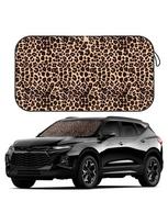 Premium Leopard Print Windshield Sun Shade For Car RV Anti UV Thermal Cover ruda